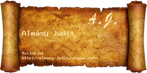 Almásy Judit névjegykártya